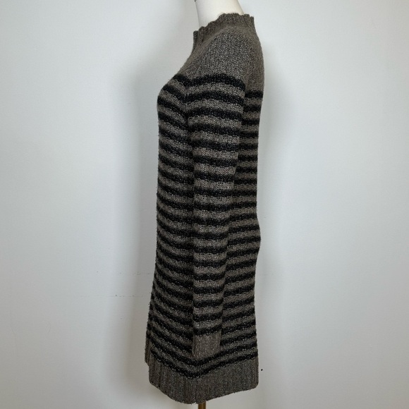 Abercrombie & Fitch Striped Sweater Dress Turtleneck Cotton Blend Women’s Small - Picture 6 of 10